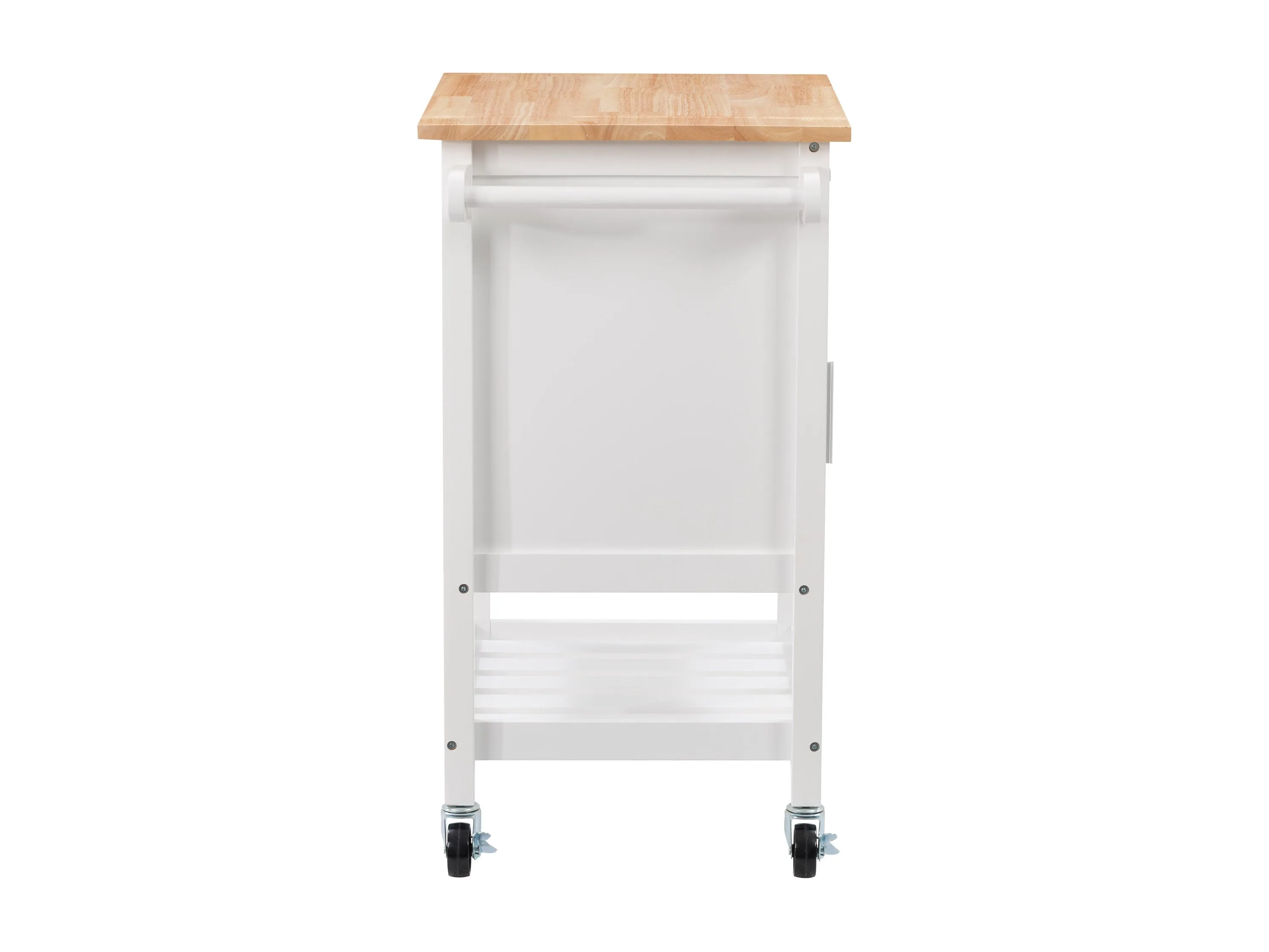 White Kitchen Cart on Wheels