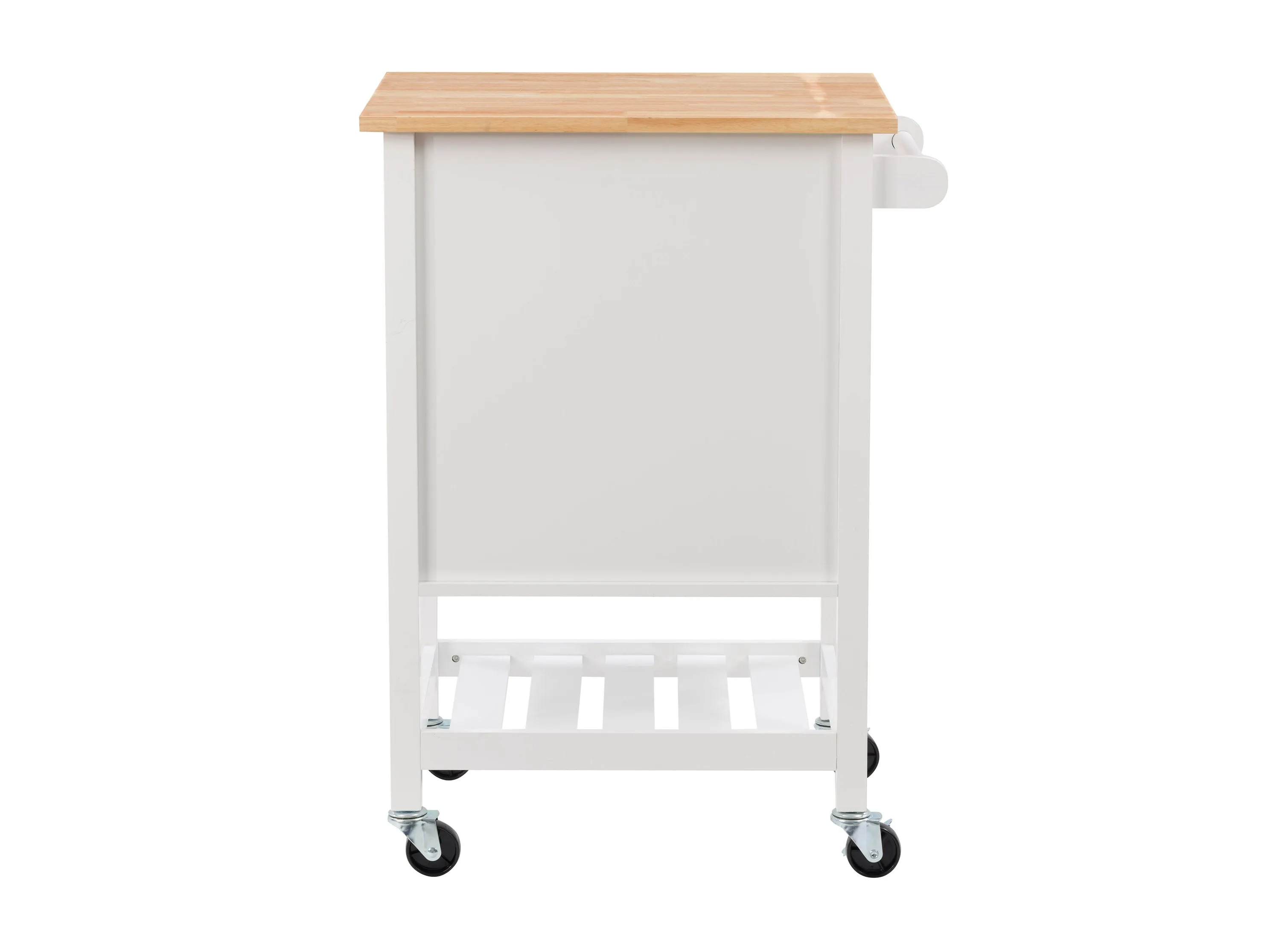 White Kitchen Cart on Wheels