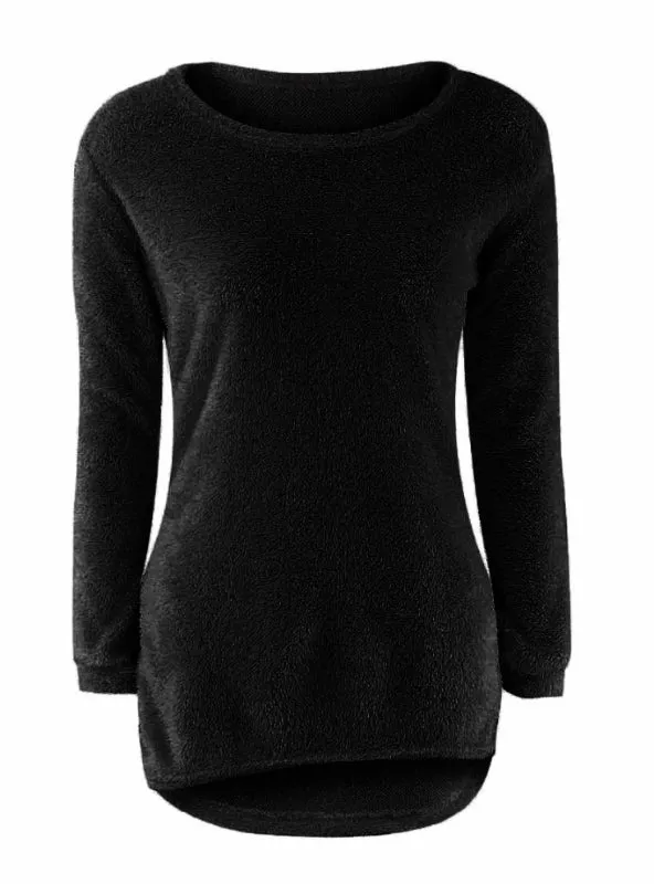 Women's O-Neck Sweater Female Hedging Loose Pullover