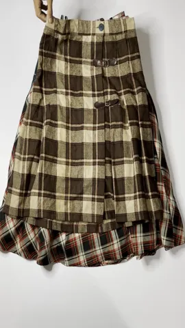 Y2K Checked Wool Skirts (RE-027)